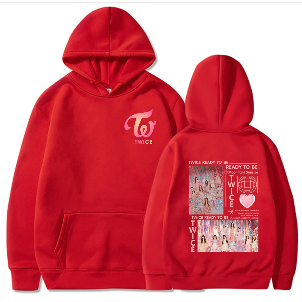 Kpop Twice Moonlight Sunrise 2023 Tour Hoodie Korean Style Y2K Winter Warm Hoody Coats Harajuku Fashion Women Sweatshirts