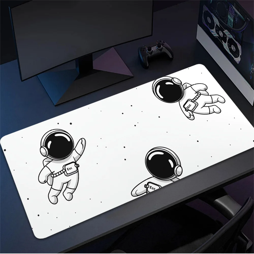 Alfombrilla de ratón Kawaii de astronautas, alfombrilla de ratón 900 × 400, alfombrilla para juegos, portátiles, accesorios de ordenador, teclado de jugador, alfombrillas de mesa