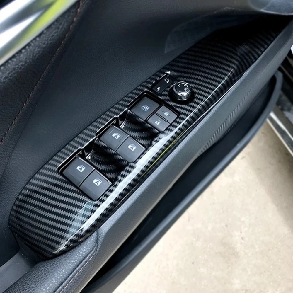 غطاء لوحة بمسند ذراع للباب الداخلي ، غطاء لوحة لأزرار الرفع ، قوالب داخلية من ABS لتويوتا كامري 9 من من من من من من ABS #3