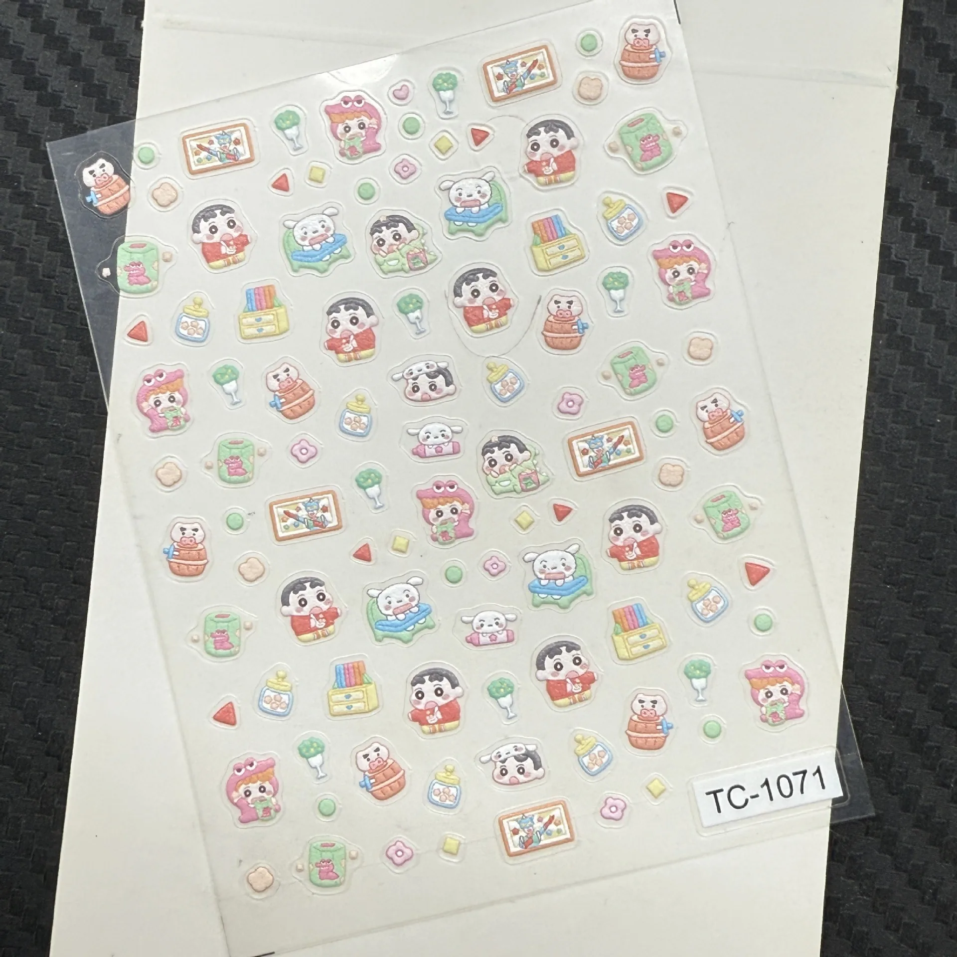 1PCS Cartoon Anime Stickers Crayon Shin-Chan Nail Accessories Press on Nails New Japanese Anime Character Nail Stickers