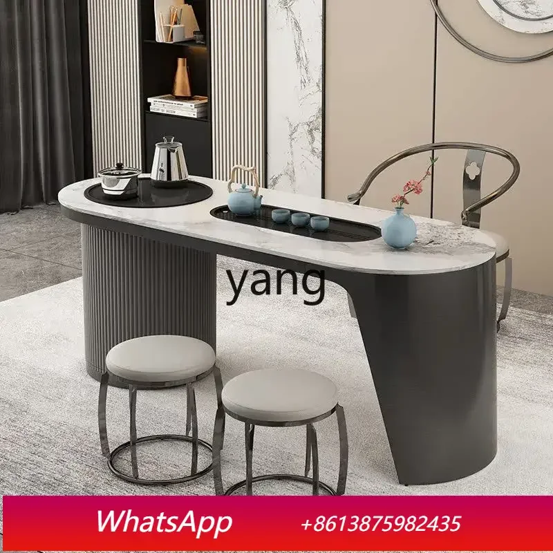 

LMM tea table and chair combination simple home living room creative kung fu tea set integrated