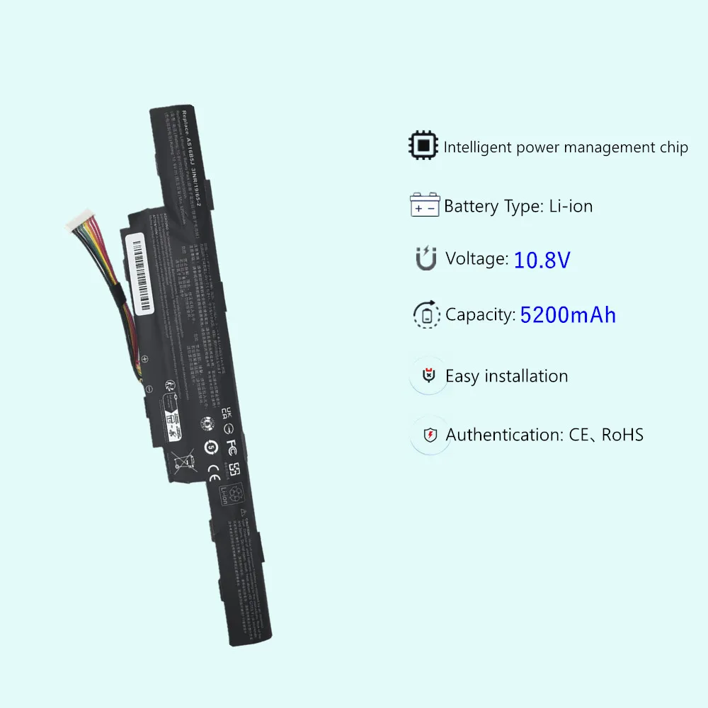 AS16B5J AS16B8J Laptop Battery For ACER Aspire E 15 E5-575G F5-573G E5-575-33BM E5-575G-53VG E5-575G-75MD F5-573G-50BM