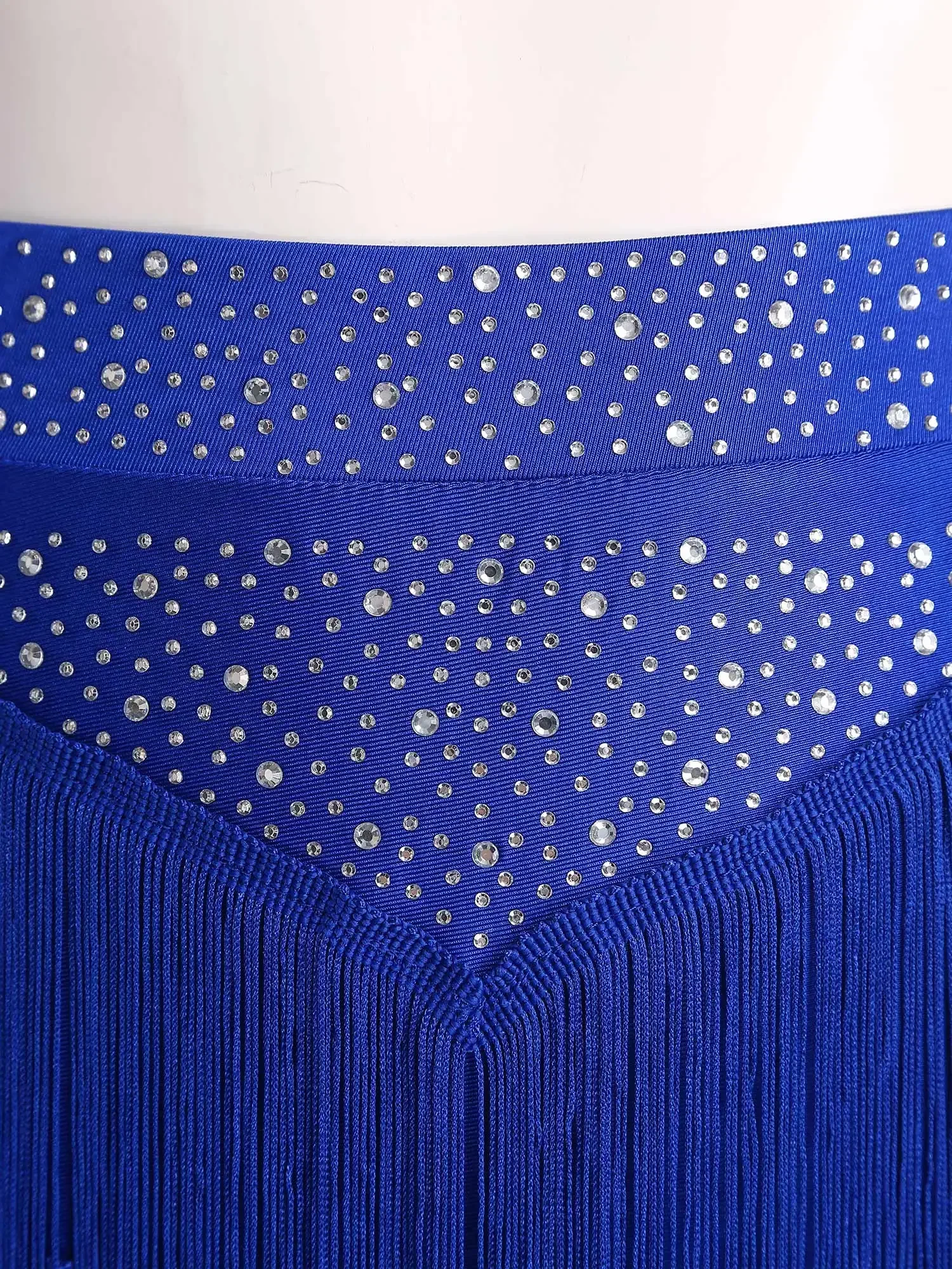 Mulheres franjas salsa latina dança do ventre traje brilhante strass em camadas borlas saia samba rumba cha-cha desempenho de dança do ventre