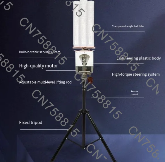 روبوت تقديم أوتوماتيكي محمول، آلة تقديم كرة الريشة، مدرب فردي، آلة تدريب تصادم كرة الريشة للياقة البدنية #1