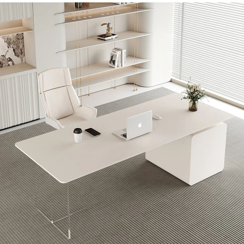 

Minimalist Nordic Office Desk Aesthetic Drawer White Reception Office Desk Crafts Study Escritorio Oficina Lounge Furniture