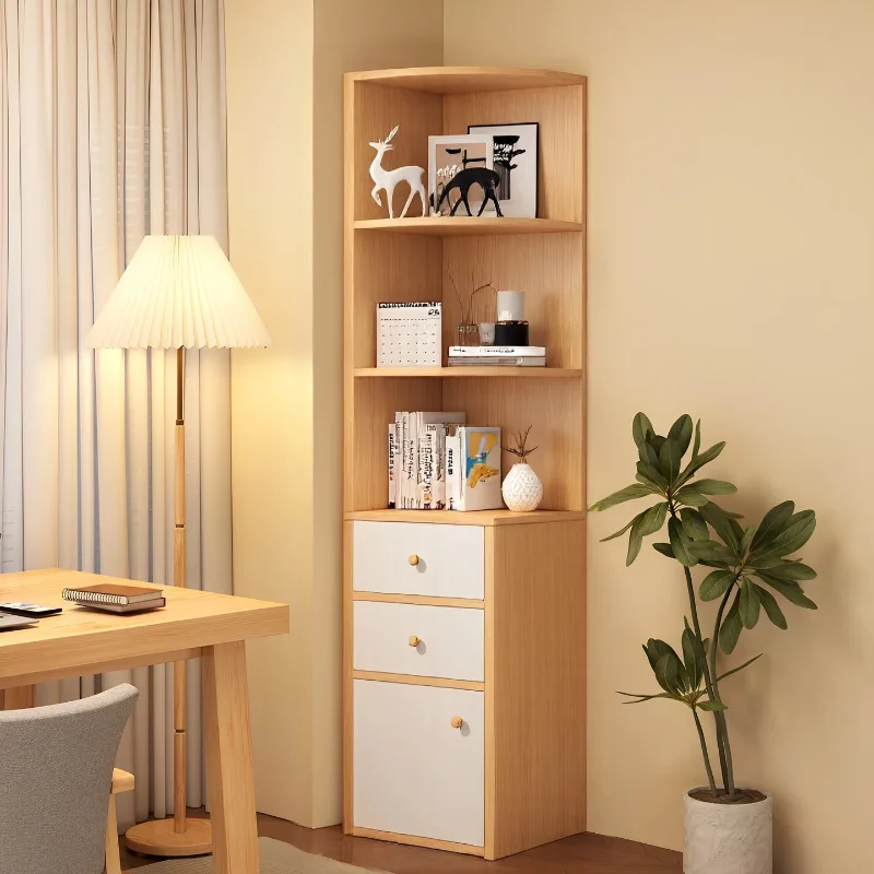 Corner Cabinet Shelf Against the Wall Triangle Locker Household Storage