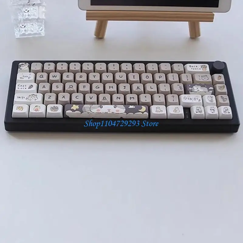 

Y2GD Gray Mouse Keycap DyeSublimation PBT Material XDA Keycaps 132 Keys ForMX Switches Mechanical Keyboards White