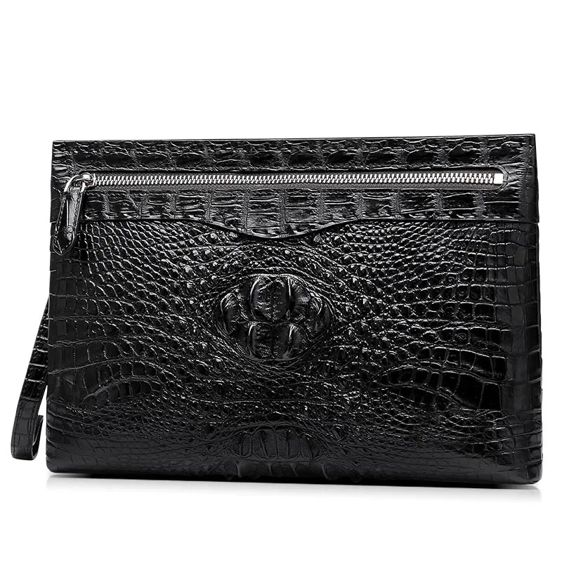 

keximayuan New crocodile leather handbag men crocodile leather men clutch bag large capacity business male handbag