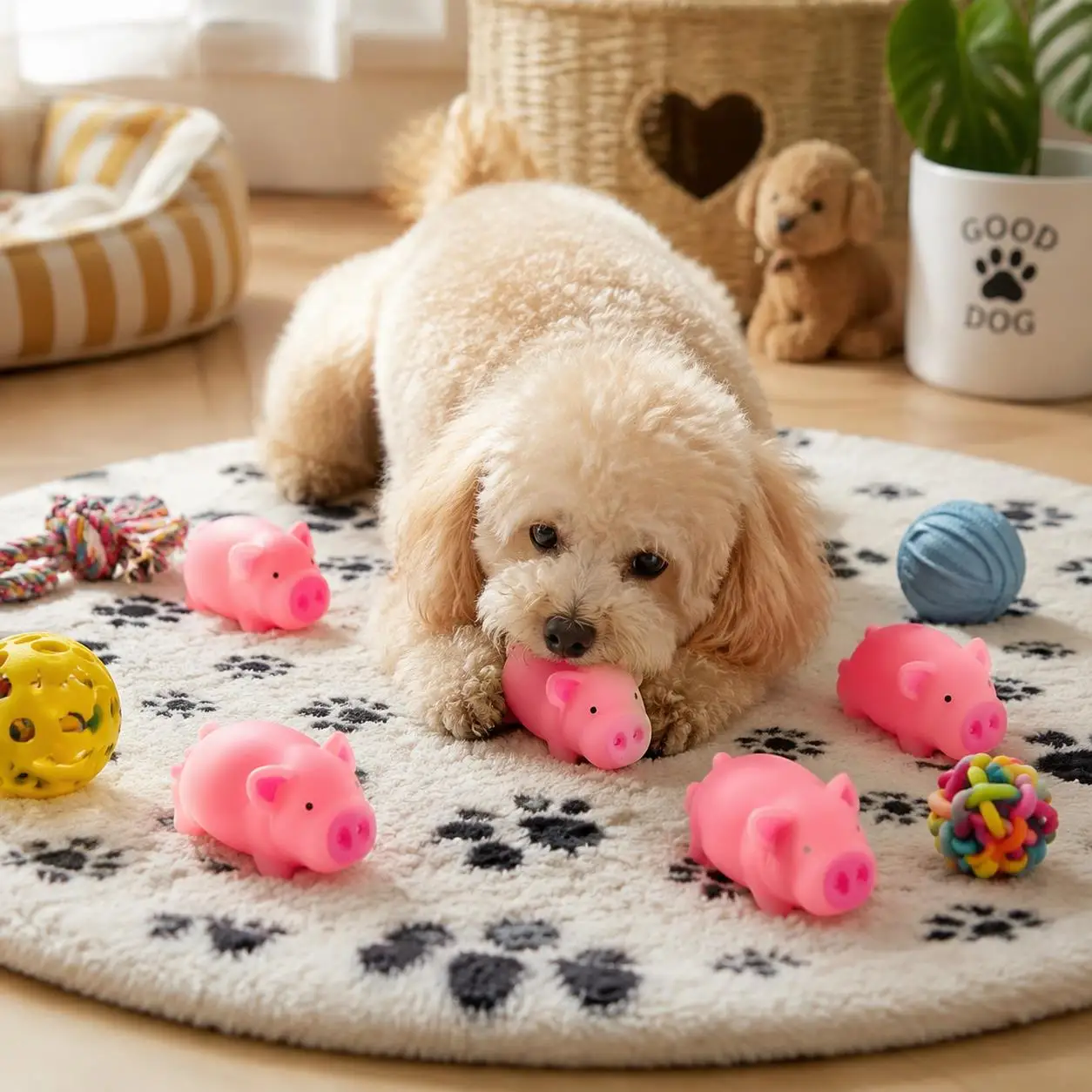 Bulk Set Adorable Pink Piglet Sculptures – Tiny Soft Rubber Sensory Objects Zen Garden Accessories, DIY Craft Embellishments TMZ