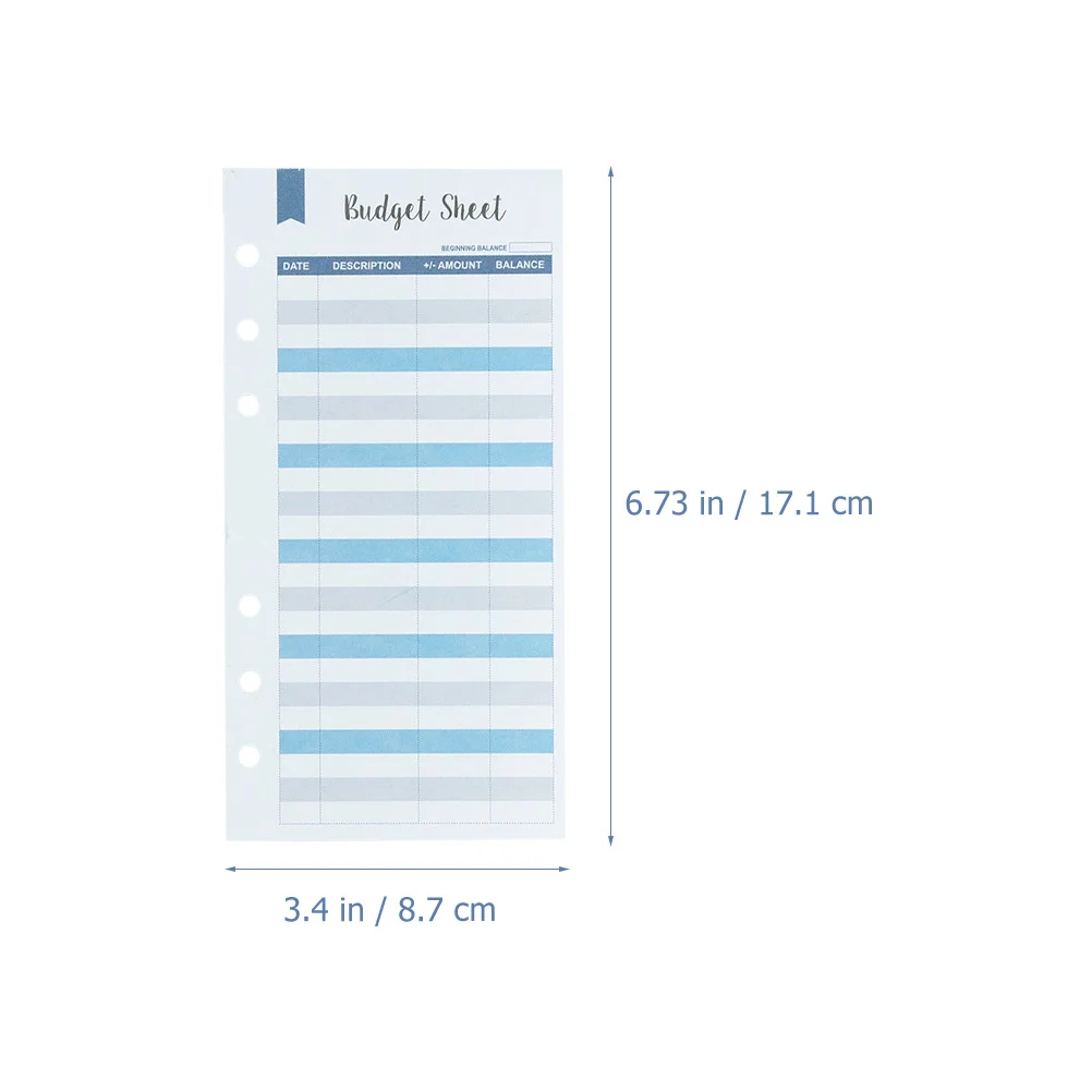 إدراج مجلد الميزانية 50 ورقة أوراق الميزانية النقدية تصميم ثقب مثقوب سهل الاستخدام للأهداف المالية ملحقات المكتب #4