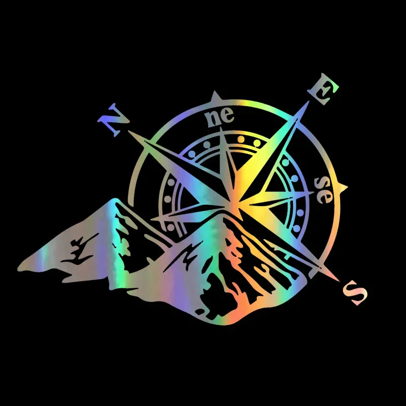 Mountain Compass Car Sticker Colorful Car Decal Auto Body Styling Decoration Sticker Rear Windshield Decals,15CM*15CM - Image 6
