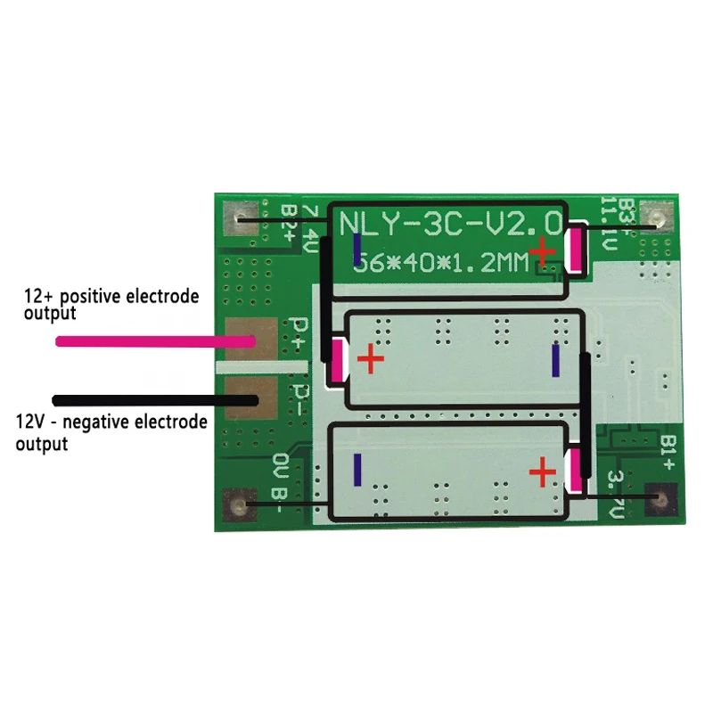 Scheda di protezione della batteria al litio 3S 40A BMS 18650 senza bilanciamento scheda di protezione delle batterie al litio polimerica agli ioni di litio BMS 3S 3.7V