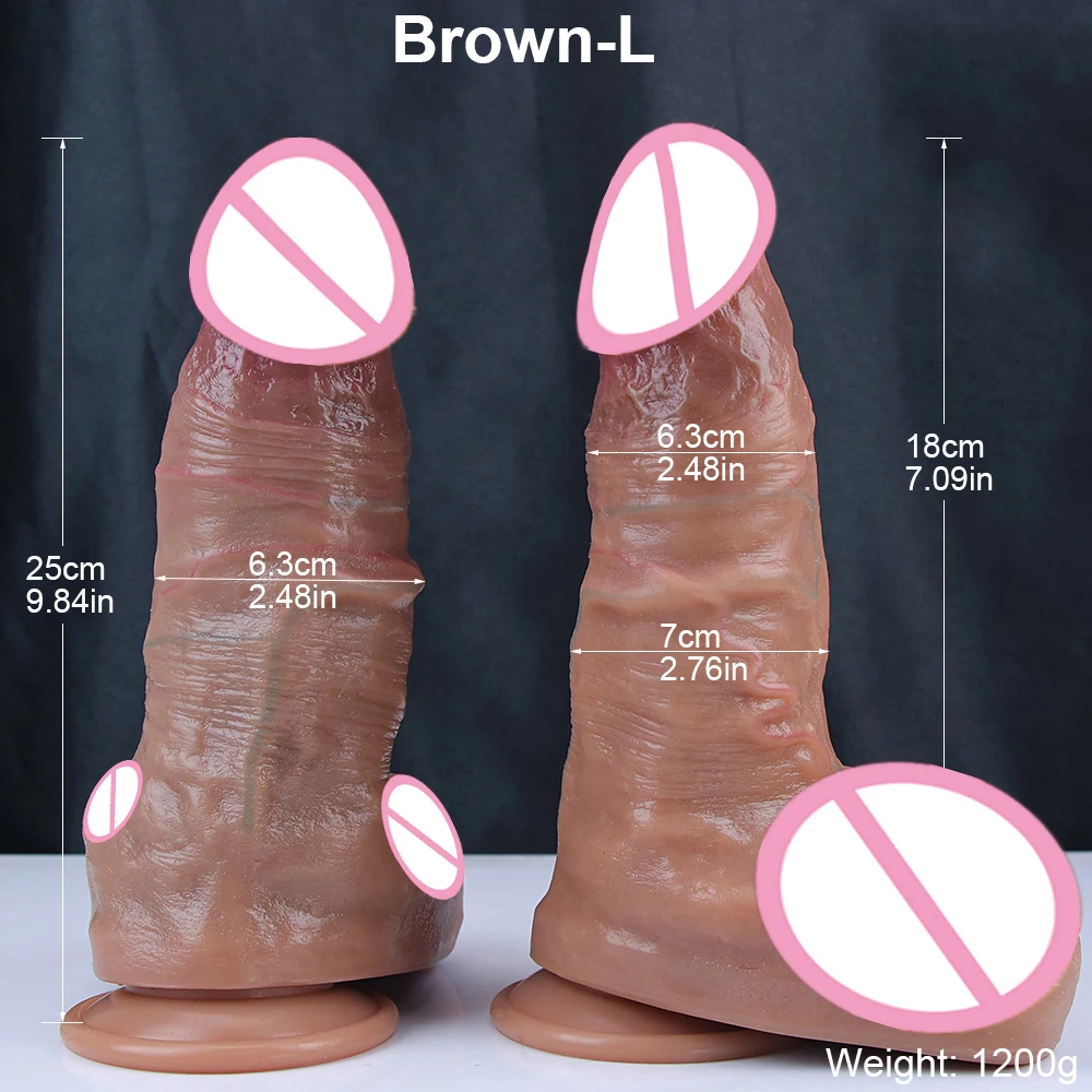 Big Dildo Realistic 3Colors Dick Soft Silicone Penis Strapon Suction Cup Adult Anal Sex Toys For Woman Masturbation Phallus XXL