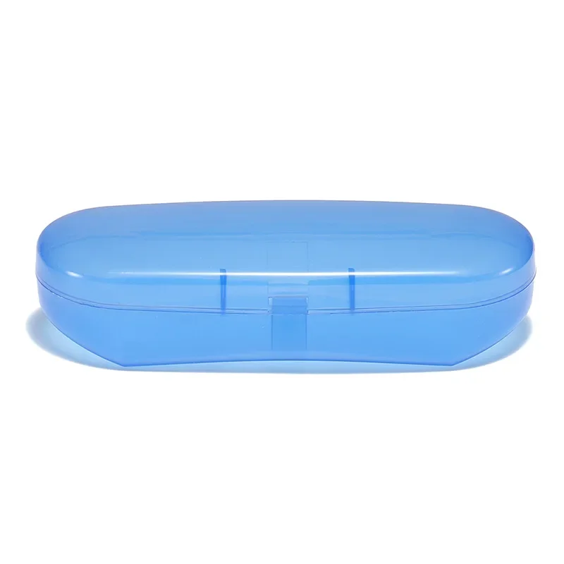 Blue Transparent Glasses Case Plastic Box Flat Mirror Myopia Glasses Storage Box Sunglasses Case Simple Fashion Glasses Case