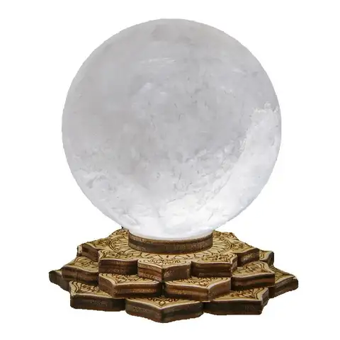 Natural Quartz Crystal Ball Night Lamp Feng Shui Desk Room Decor Stone Magnetic Energy Sphere Spiritual Reiki Healing Crystals