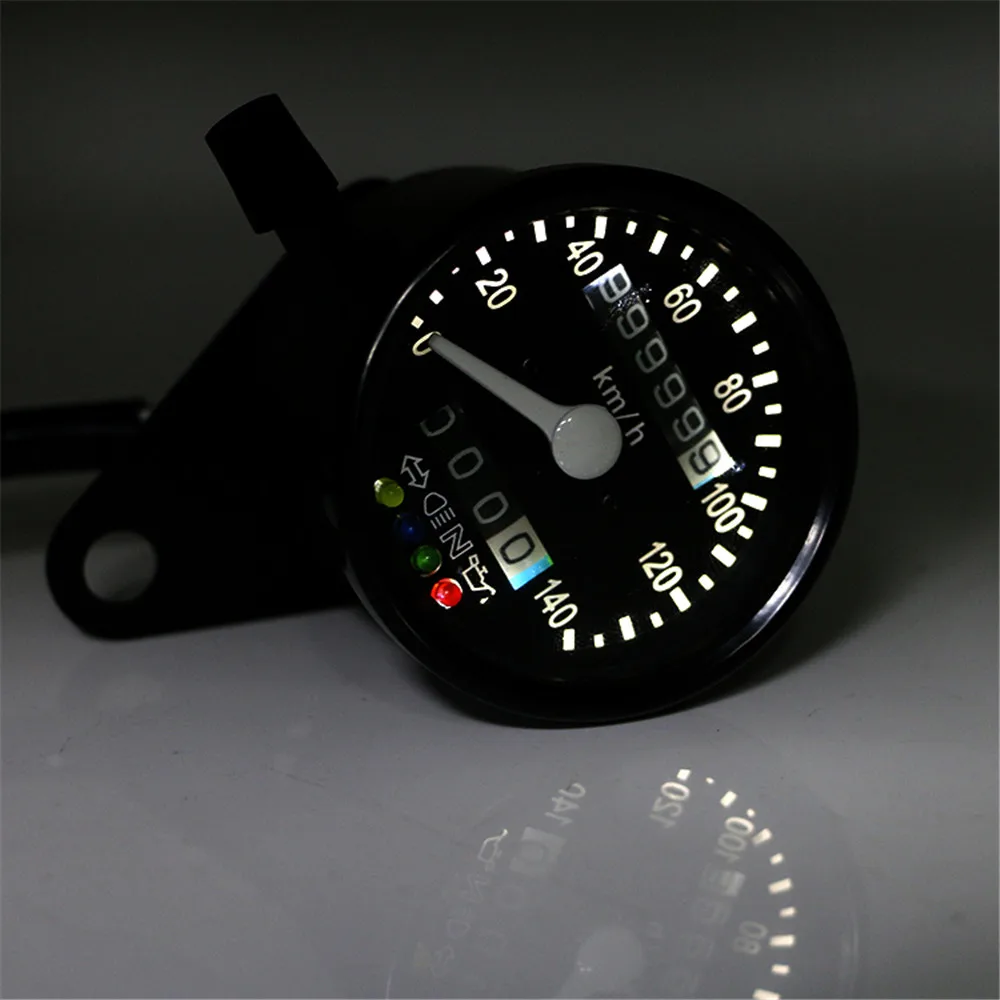 

Universal 12V LED Motorcycle Speedometer Odometer Night Readable Speed Meter Gauge For Harley Cafe Racer Kawasaki Suzuki Honda
