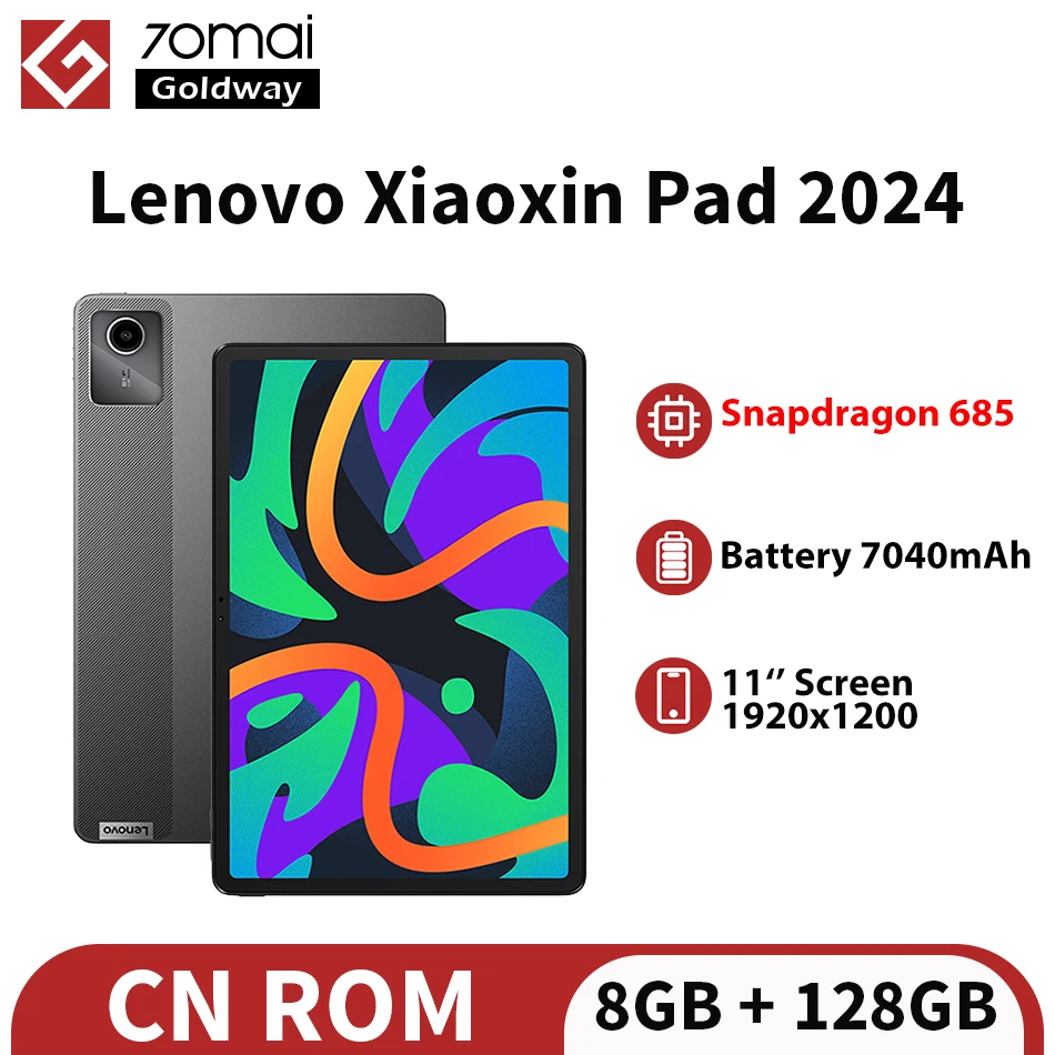 2024 Lenovo Xiaoxin Pad 6 / 8GB 128GB ROM Qualcomm Snapdragon 685 Octa Core 11'' Screen 90HZ WIFI Bluetooth 5.1 CN Version