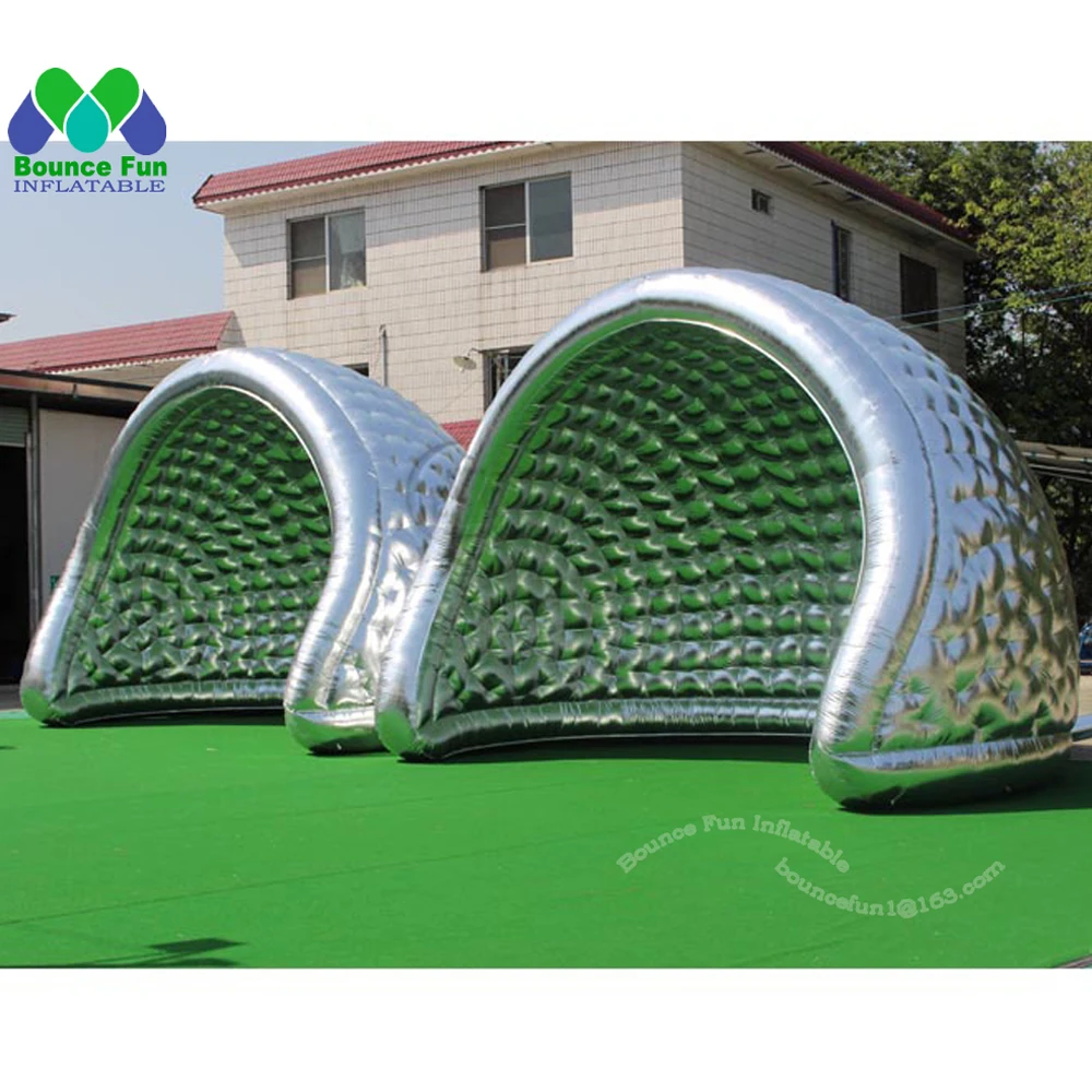 Personalized Stage Marquee Inflatable Dome Igloo Tent Oxford Half Luna Disco Trade Show House Building With Continuous Blower