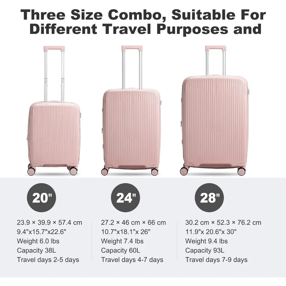 

Набор чемоданов, набор чемоданов из 3 предметов, 20-дюймовая ручная кладь, 24-дюймовый, 28-дюймовый чемодан