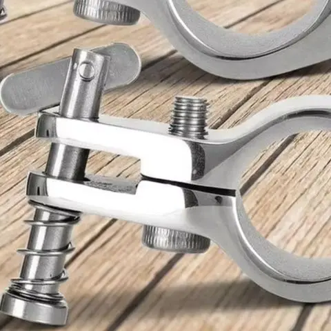 2Pcs Stainless Steel Hinged Pipe Clamp For 25mm Round Tube - Marine Grade Boat Railing Hardware Fitting
