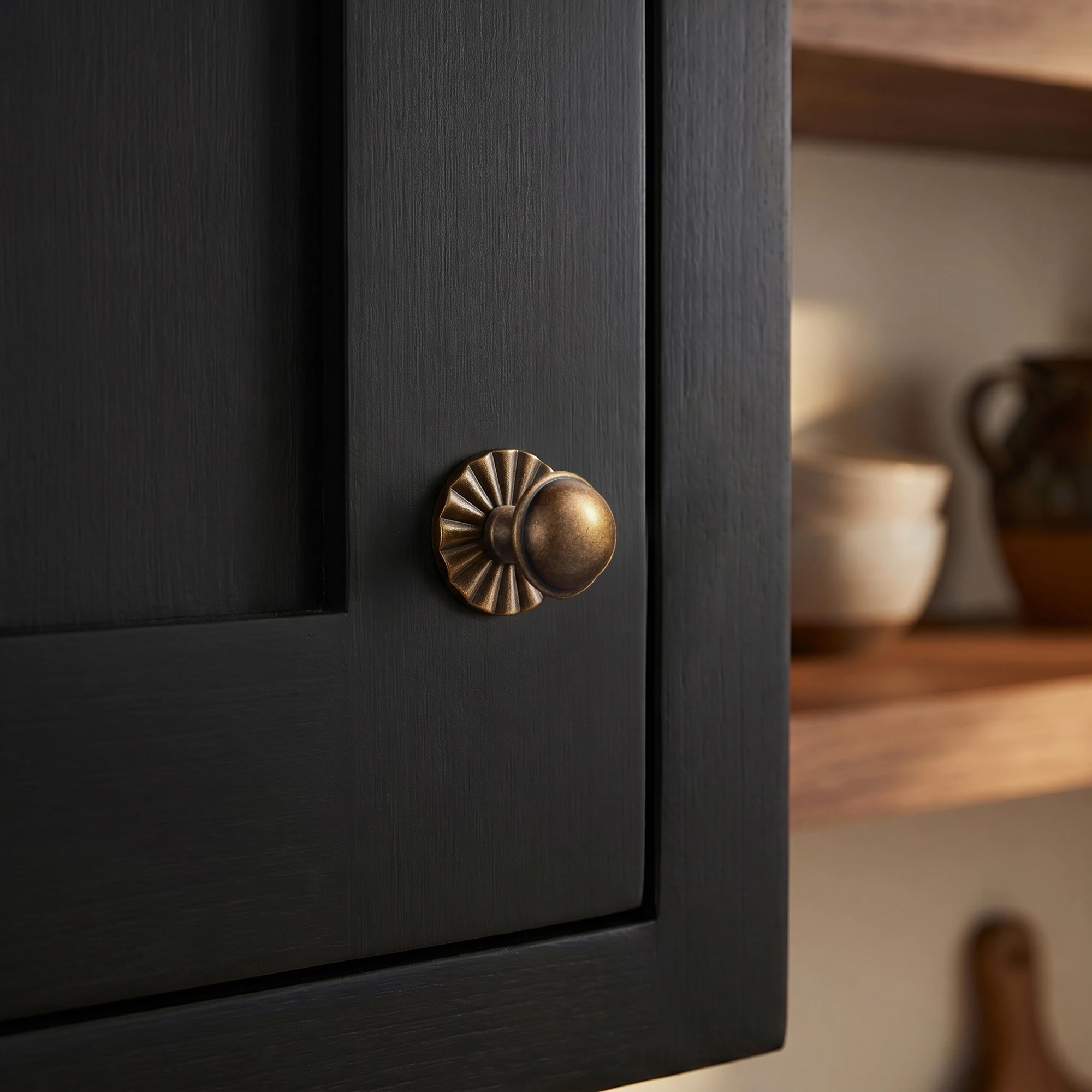 Goo-Ki Antique Brass Cabinet Knob with Backplate High-end Ball Drawer Pulls Furniture Knobs for Kitchen Cupboard & Dresser
