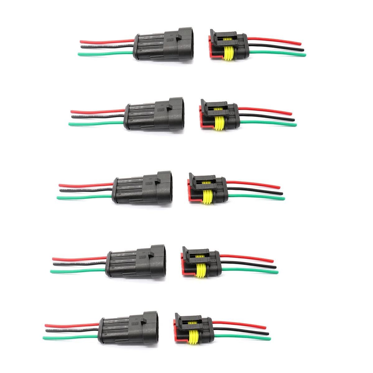 

3-Pin Ip67 Waterproof Plug With Wire Universal Connectors For Motorcycle Car Wiring 10A Cable Terminal Dustproof Engine