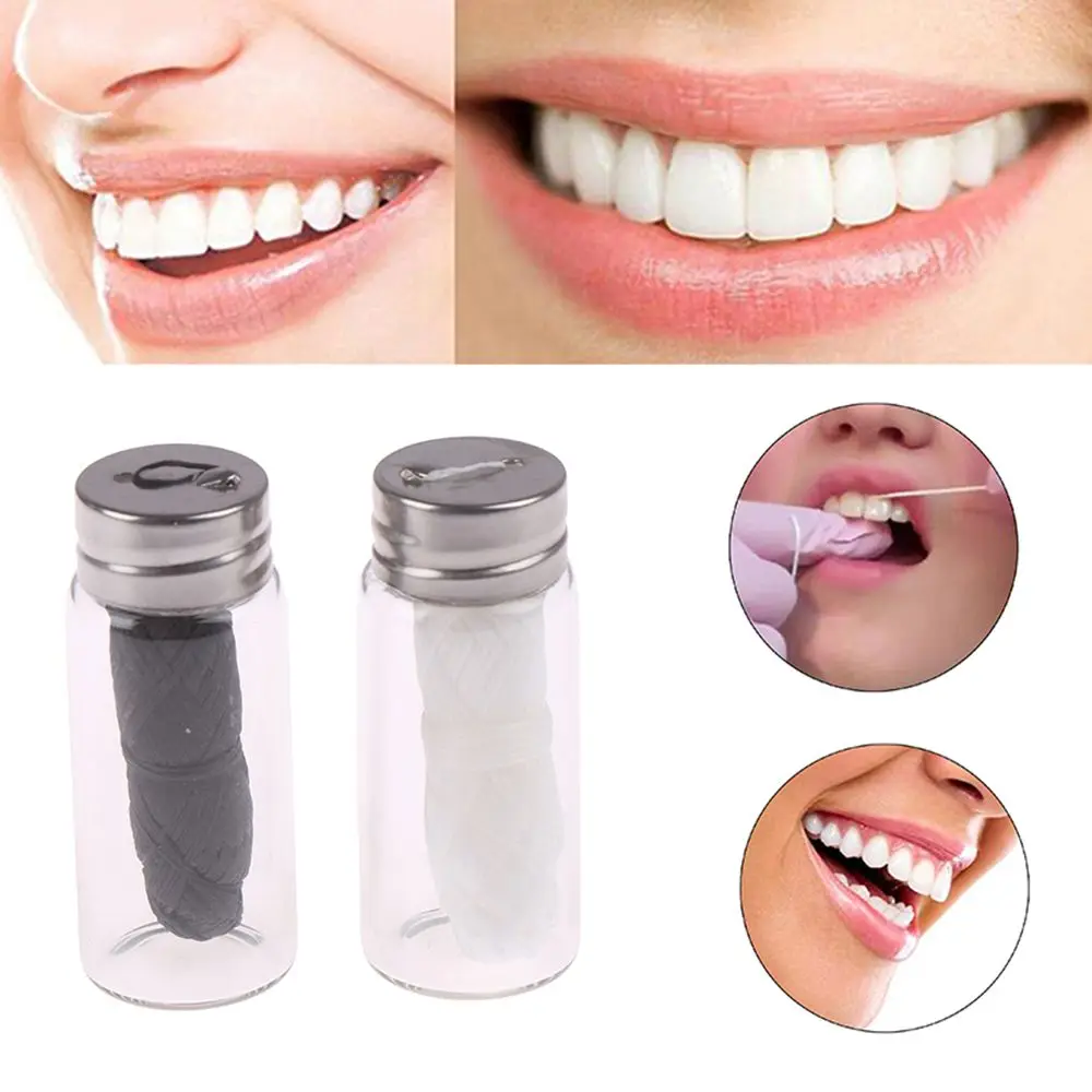 Palillo de dientes de bambú, hilo Dental, carrete de limpieza Dental, higiene bucal, cuidado bucal