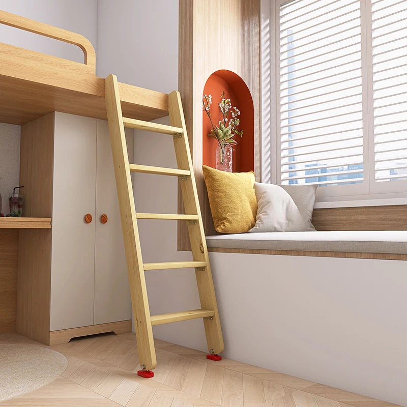 

Dormitory ladder Bedroom bed Household upper and lower bunk wooden Climbing Household straight Custo
