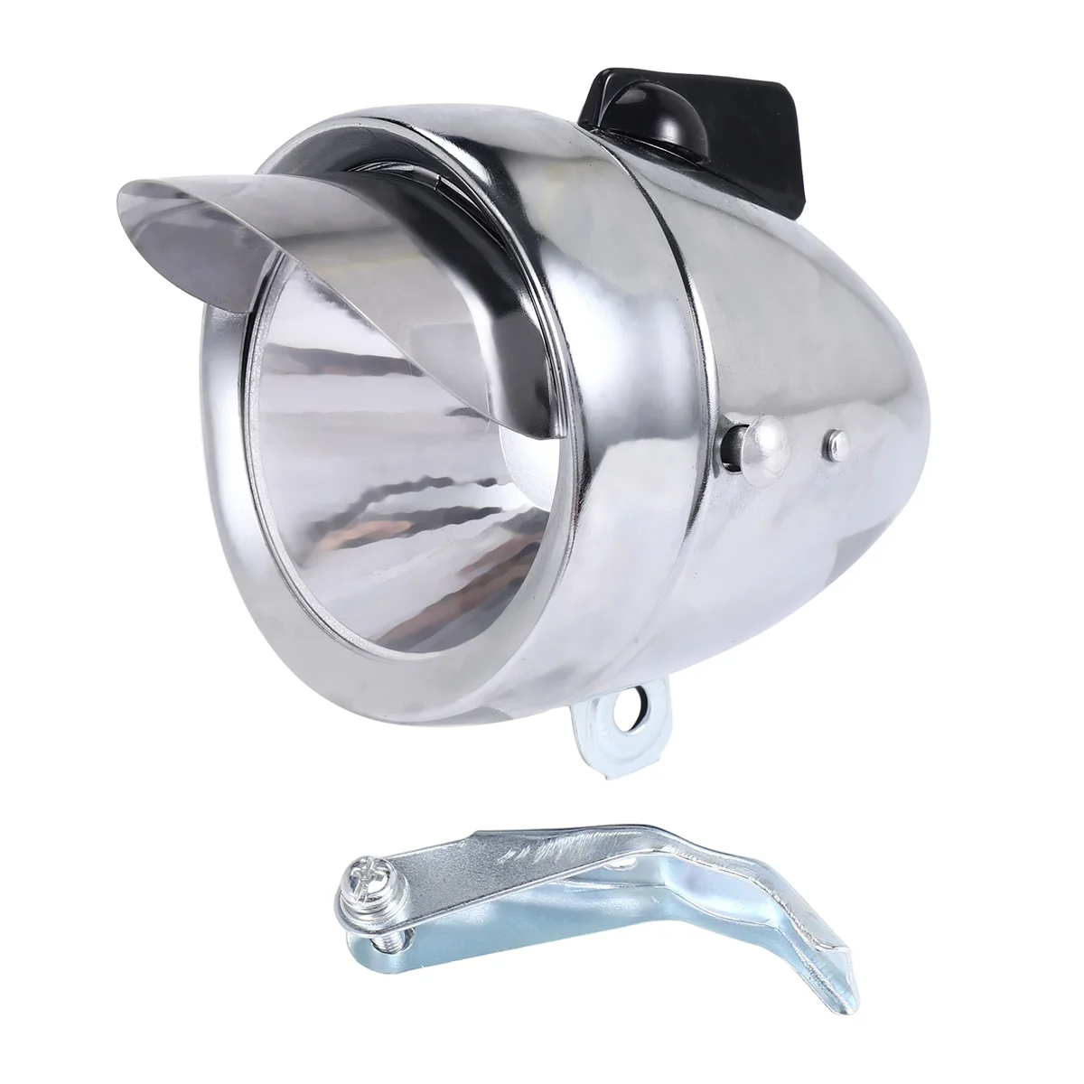 ABHTBicycle قبعة مصباح الدراجة الجبهة ضوء المصابيح الأمامية الرجعية معدن الفضة 6Led المصابيح الأمامية للماء معدات ركوب الخيل دراجة