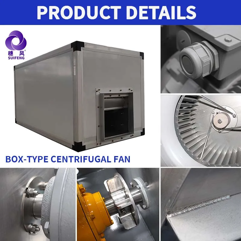 SUIFENG 220V 3-Phase Exhaust Duct Fan Stainless Steel Blades Centrifugal Ceiling Mounted Shop Toilet Air Ventilation OEM
