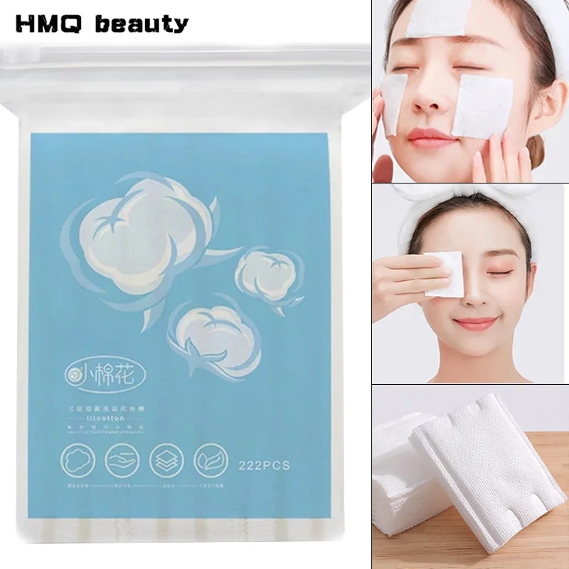 220 unids/bolsa de algodón desechable de doble cara para maquillaje, almohadillas de algodón desmaquillantes, almohadilla de algodón portátil para limpieza Facial, herramienta para el cuidado de la piel