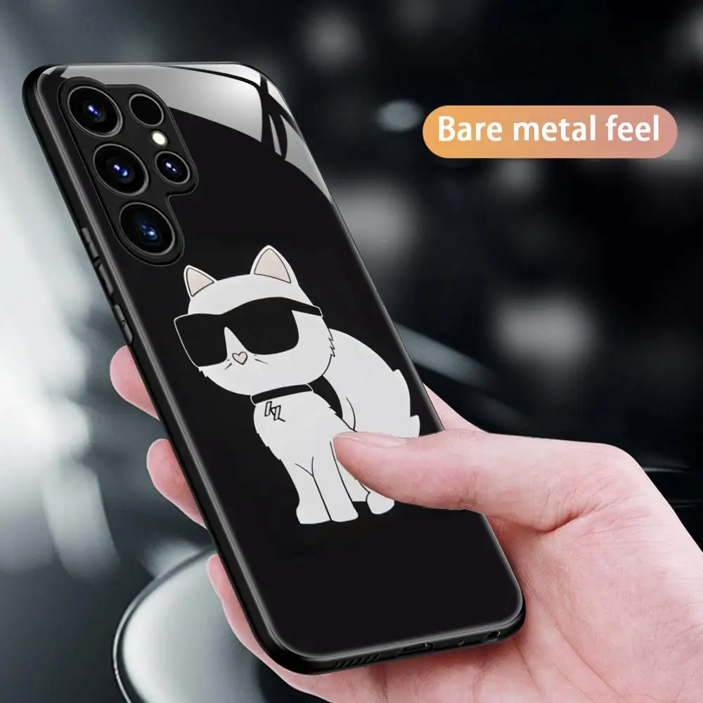 Fashion Cat Phone Case K-KarlS-pattern For Samsung S26 S25 S24 S23 S22 S21 S20 Plus Ultra Glass Magnetic Case - view 4