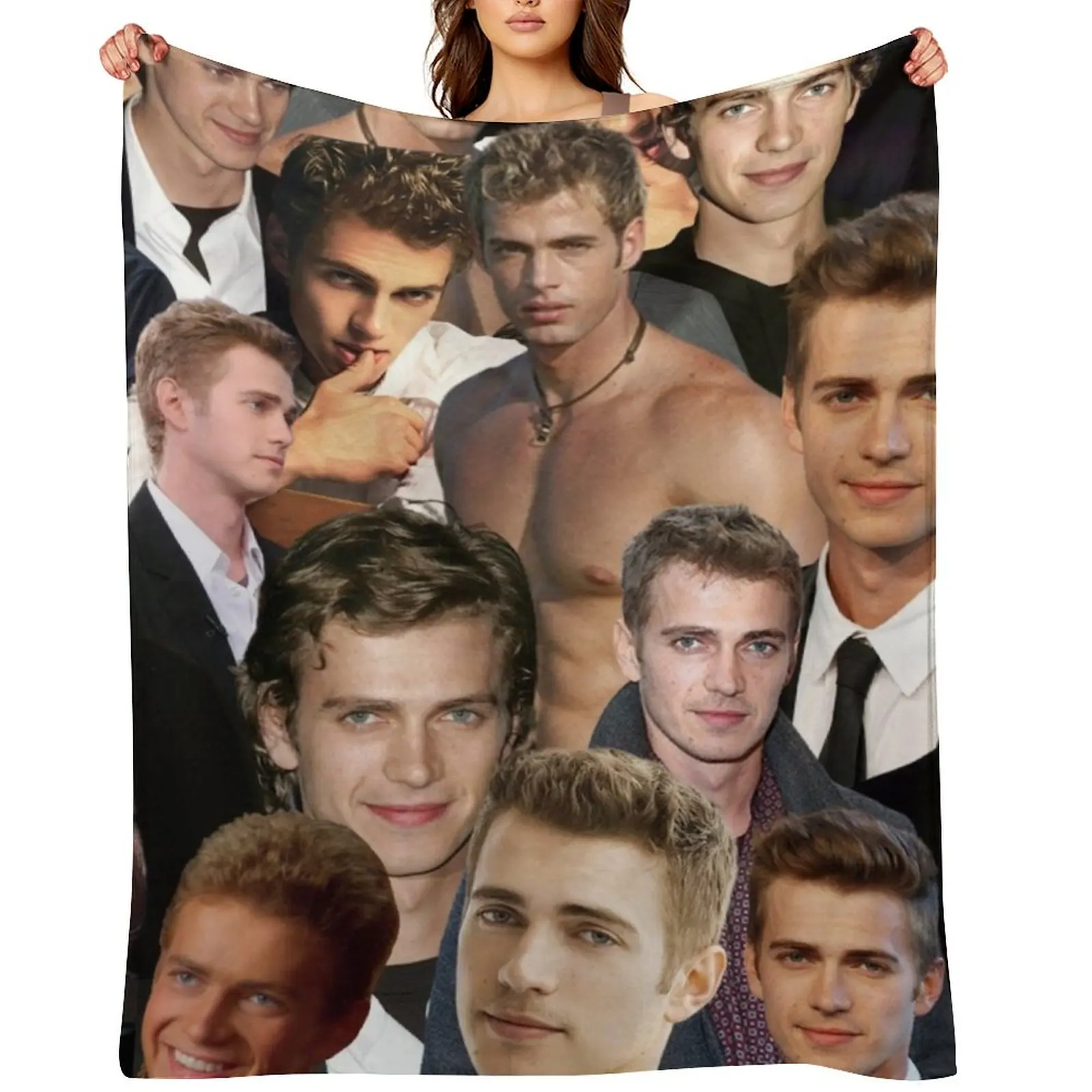 

hayden christensen high quality photo collage Throw Blanket Summer Beddings cosplay anime Luxury Thicken Blankets