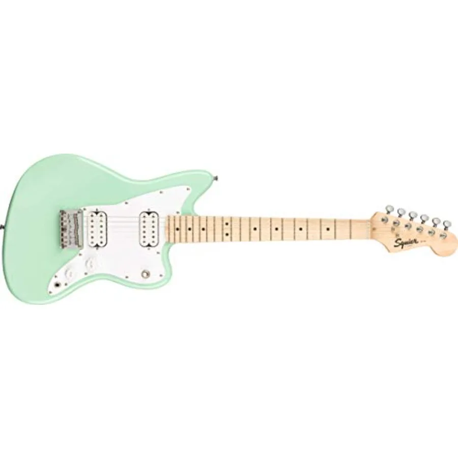 

Squier Mini Jazzmaster Electric Guitar in Surf Green with Maple Fingerboard for Music Enthusiasts and Beginners Compact Design