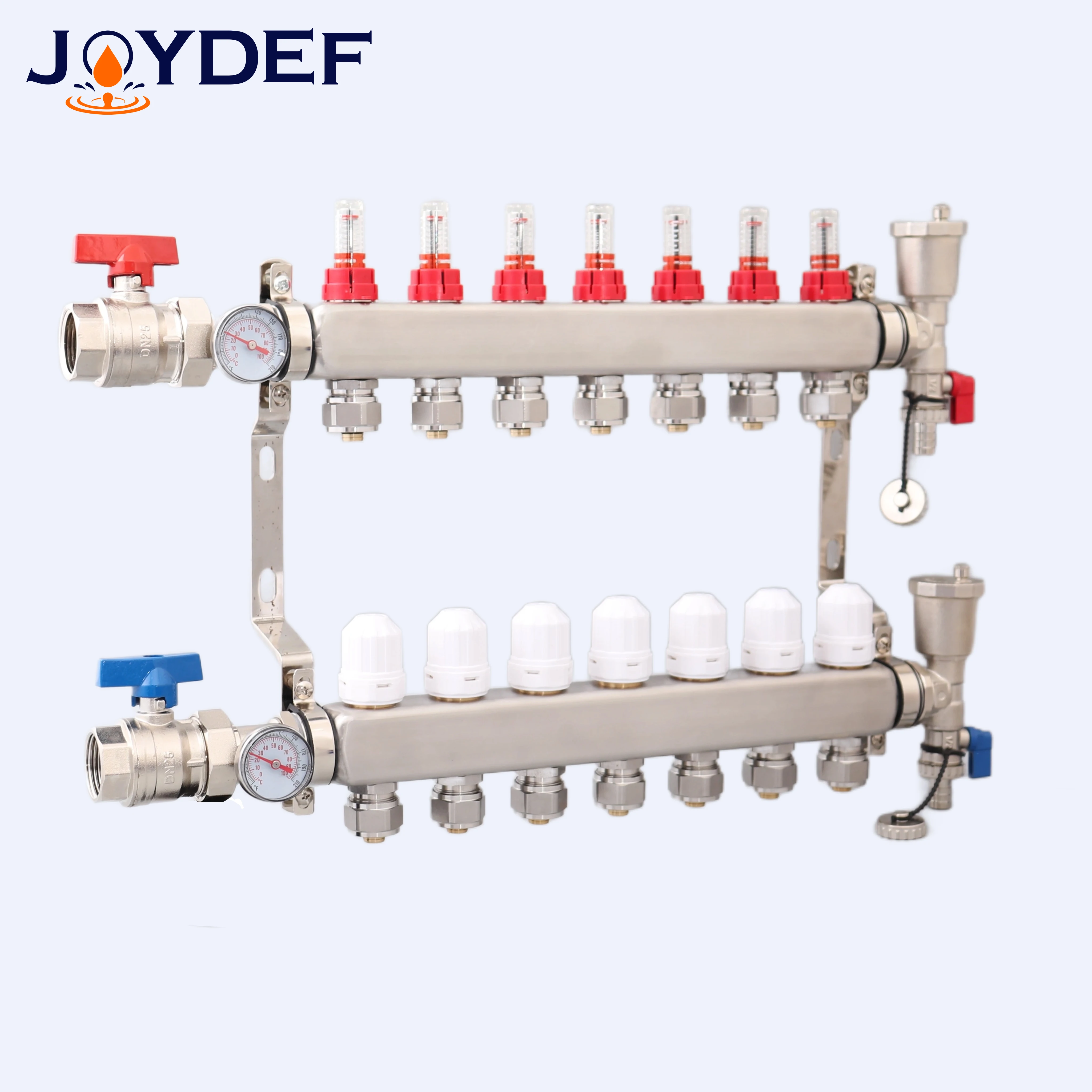 

ABST PEX Manifold, Stainless Steel Floor Heat Manifold Kit with 1/2" Adapters Included for Hydronic Radiant Floor Heating