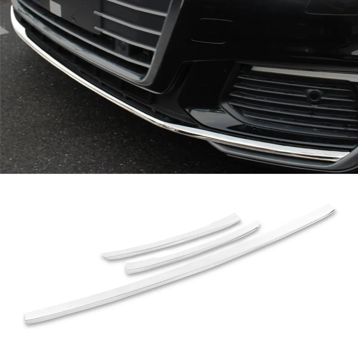 Für Audi A6L 2019-2024 Auto Frontstoßstange Spoilerlippe Diffusor Zierleiste Modifikationsteil Stoßstangenschutz Auto-Zubehör