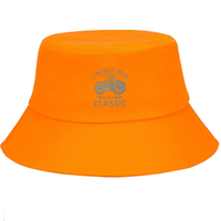 Customize Cotton Bucket Hat Vintage Style Retro Motor Enthusiast Gift Breathable Sun Protection Casual Outdoor Cap for Men Women