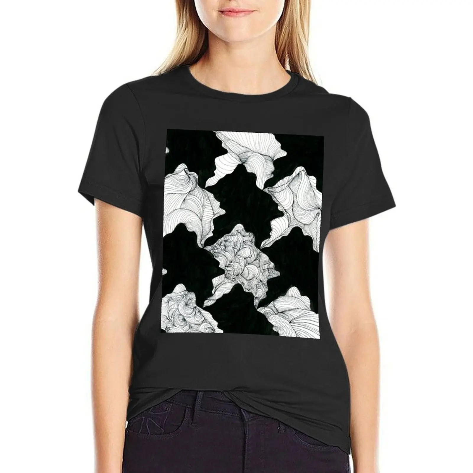 

Футболка Tessellation I, быстросохнущий летний топ с животным принтом, кавайная одежда, женские топы