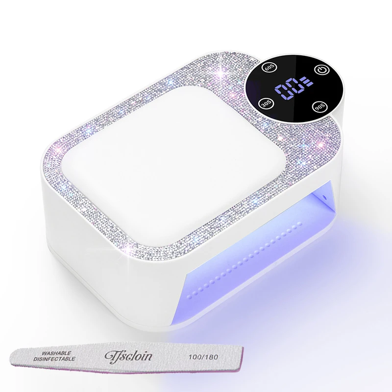 مجفف مصباح الأظافر القابل لإعادة الشحن لعلاج جميع طلاء الأظافر الجل وأضواء الأظافر القوية مع وسادة اليد أداة صالون مانيكير وباديكير