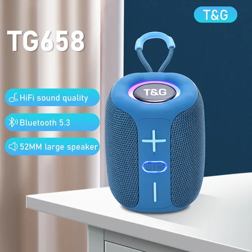 Imagen 2 del producto T & G TG658 Altavoz Bluetooth inalámbrico portátil barra de sonido Radio FM AUX TF tarjeta reproducción diversión al aire libre Camping montar senderismo caja de música