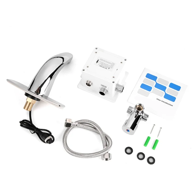 

Электронный автоматический сенсорный бесконтактный смеситель для раковины с горячей и холодной водой, активируемый движением