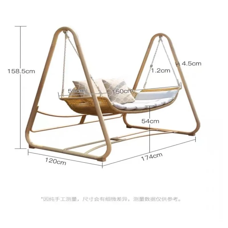

Hanging basket rattan chair for home use, indoor cradle chair, balcony courtyard, swing double