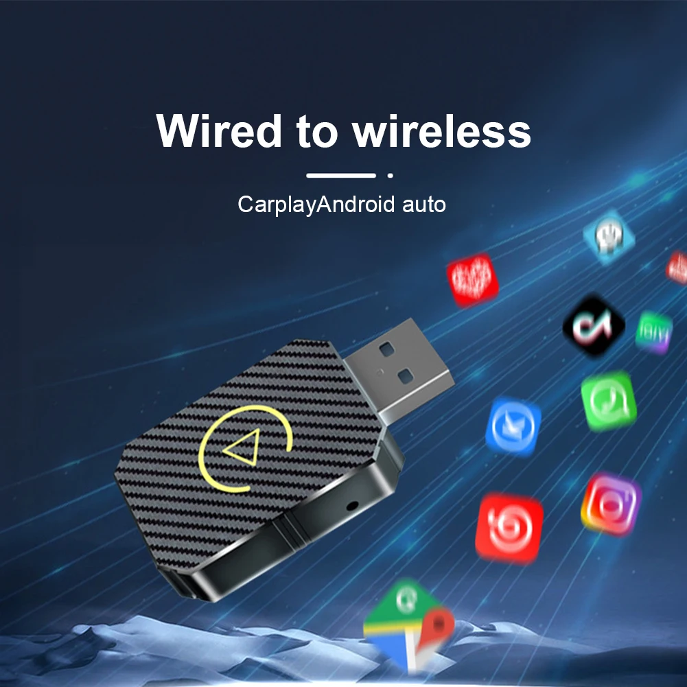 2 in 1 Auto Wireless Carplay & Android Car Smart Box Dongle Bluetooth 5.0 Fast Connect Adapter For Audi VW Hyundai Benz