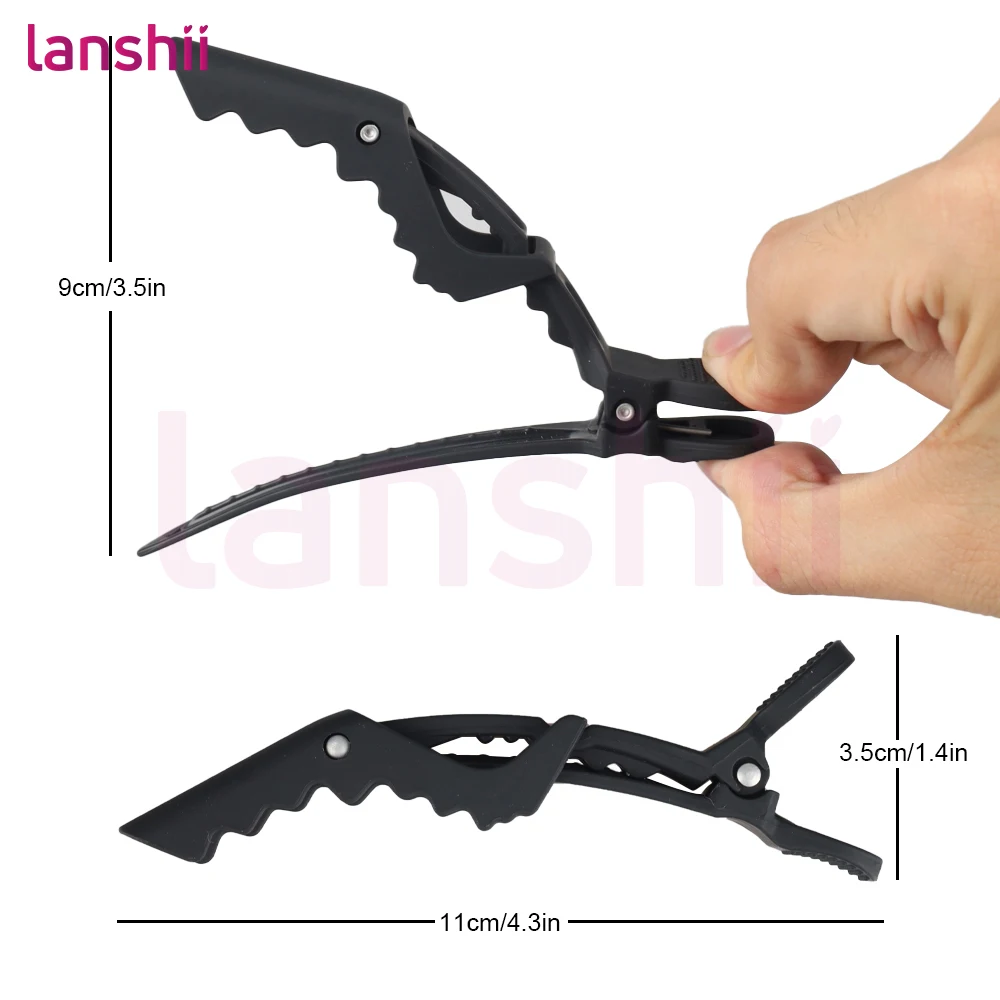 Lanshii 6Pcs Hair Clips Matte Finish – Alligator Crocodile Hair Clamps for Salon, Hair Grip, Hairdressing Tools image 2