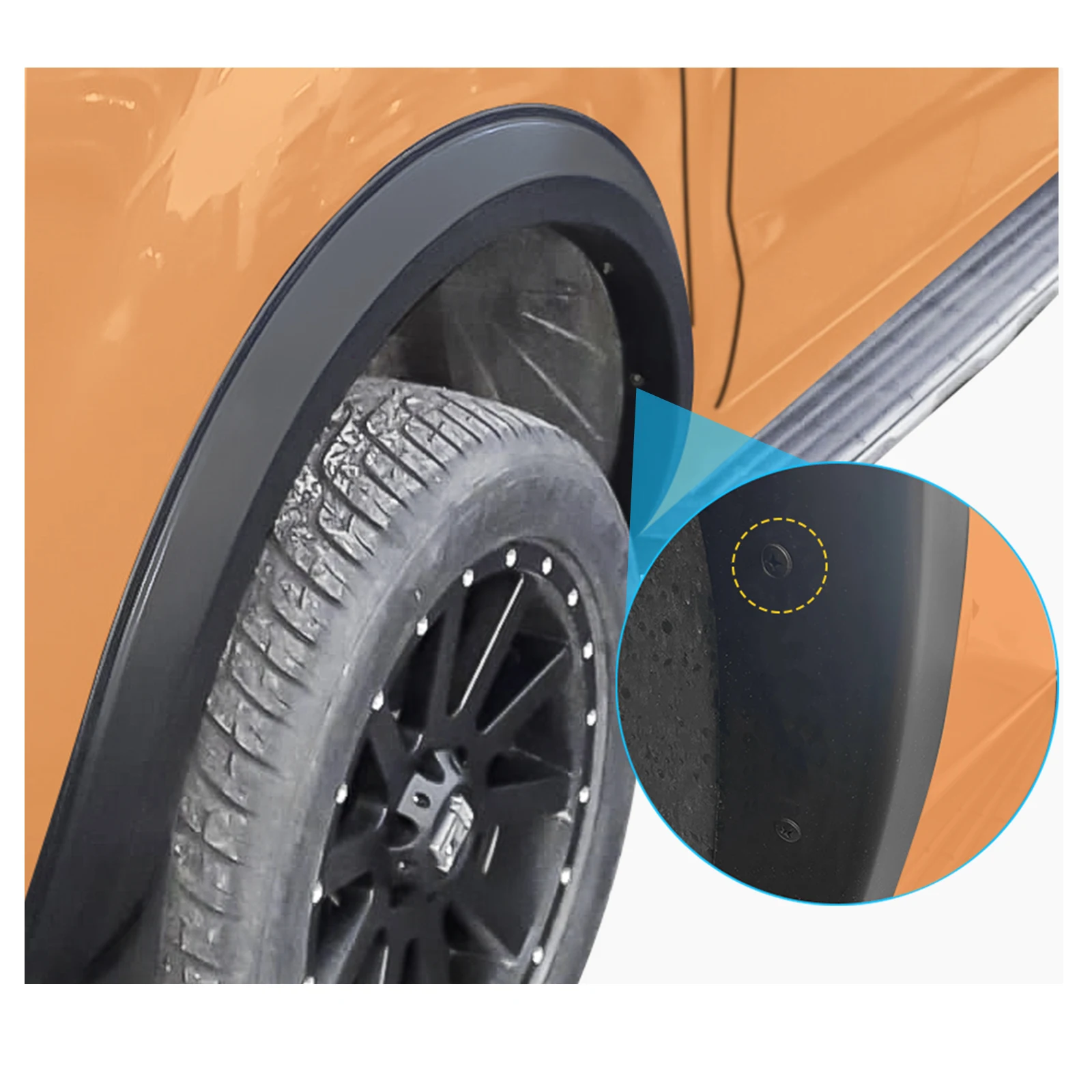 4 ''abs schlanke Kotflügel verbreiter ungen Kit breiter Radlauf für Ford Ranger Storm trak Thunder Wolftrak 2010-2015 mattschwarz 4x4 Zubehör – Detail 12