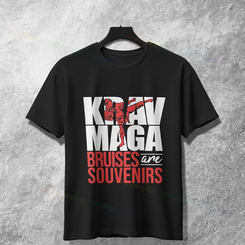 

Funny Krav Maga Bruises Are Souvenirs Graphic T-shirt for Man & Women Pure Cotton Short Sleeve Casual Streetwear Style Tshirt