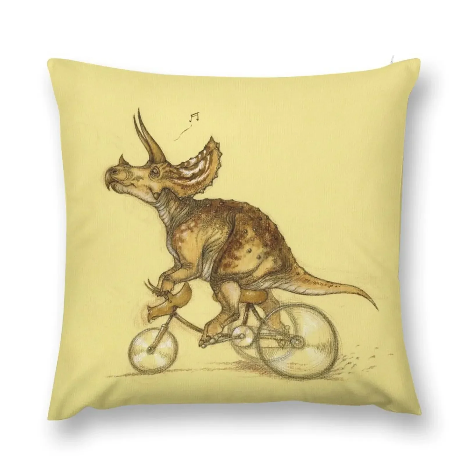 Tricycling Triceratops. Throw Pillow Throw Pillow Covers Sofas Covers pillow