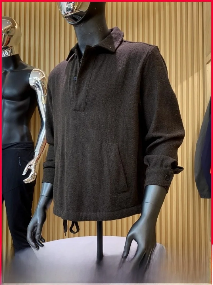 Csa  Casual Cómoda de Manga Larga para Hombre, Ropa Exterior Moderna, Novedad de Otoño, Versátil, con Cuello Csero,...