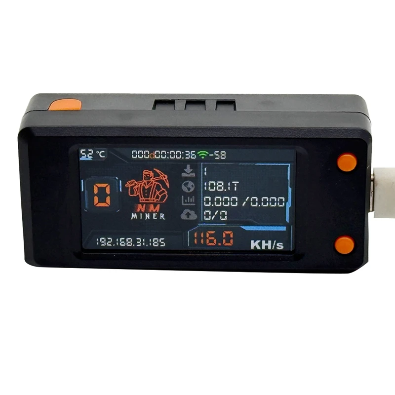 T47C_Upgrade Nerdminer 118KH/S BTC Solo Lottery Miner 1.91In شاشة ملونة