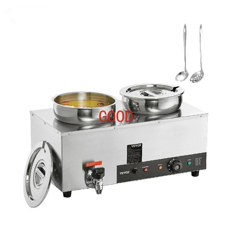 

VEVOR Electric Soup Warmer with 2/3/4*7.4 Qt Food Kettle Warmer Stainless Steel Cooking Pot Heat Resistant for Restaurant Home